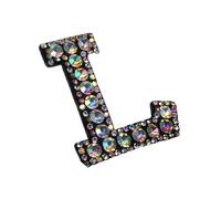 Rhinestone Letters Alphabet ABC Iron On Patches Rainbow Shining Name DIY(L)
