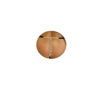 Rhinestone Letters Waist Chain Panties Thongs Summer Crystal Thong Chain Bikini Elastic Belly Chain Festival Rave Rhinestone G String Waist Body Jewelry for Women, M, Alloy, alloy