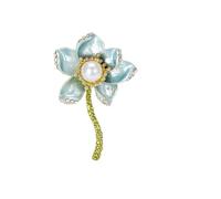 Rhinestone Lotus Brooches For Women Unisex Elegant Handmade Leaf Banquet,A