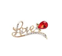 Rhinestone LOVE letters Brooch Pin Crystal Love Brooch for Women Fashion Jewelry Brooch Pins Clothing Accessories Gift