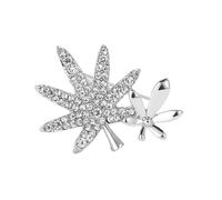 Rhinestone Maple Leaf Brooch Pin for Women Men Vintage Wedding Party Dress Suit Crystal Lapel Pin Scarves Shawl Hat Bag Badges Accessories Fall Thanksgiving Day Canadian Autumn Leaves Jewelry, 1
