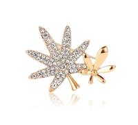 Rhinestone Maple Leaf Brooch Pin for Women Men Vintage Wedding Party Dress Suit Crystal Lapel Pin Scarves Shawl Hat Bag Badges Accessories Fall Thanksgiving Day Canadian Autumn Leaves Jewelry, 1