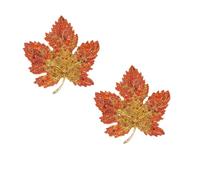 Rhinestone Maple Leaf Brooch Pin, Red Crystal Maple Leaves Broach for Clothing Accessories Jewelry, Fashion Sparkling Fall Thanksgiving Brooches Lapel Pins for Women Mothers Day Birthday