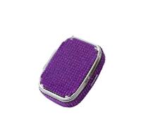 Rhinestone Mini Pill Case, Portable Cute Rhinestone Jewelry Box, Foldable Shiny Crystal Sealed Candy Box Mini Package Pill Box(Purple)