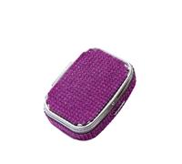 Rhinestone Mini Pill Case, Portable Cute Rhinestone Jewelry Box, Foldable Shiny Crystal Sealed Candy Box Mini Package Pill Box(Rose red)