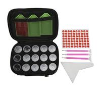 Rhinestone Painting Case, 15 Grid Transparent Bead Storage Containers, Art Supplies with Foam Slot Partition and Oxford Storage Bag, Portable Practical Design for Rhinestone Painti