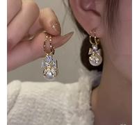 Rhinestone Pearl Flower Earrings Wedding Jewelry Birthday Gifts