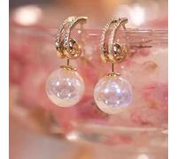 Rhinestone Pearl Flower Earrings Wedding Jewelry Birthday Gifts