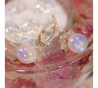 Rhinestone Pearl Flower Earrings Wedding Jewelry Birthday Gifts