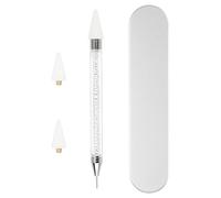 Rhinestone Picker Dotting Pen, Rhinestone Picker Tool Double Head for DIY Nail Art, Rhinestone Pickup Tool with 2 Extra Wax Tip And Metal box for Jewel Gems Crystals Studs Picker