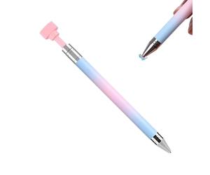 Rhinestone Pickup Tool, Gems Applicator Drill Pencil, 6 Inches Refillable Wax Pencil with Precision Tip, Durable Acrylic Rhinestones Applicator with Comfortable Grip, Jewelry Craft Tool Easy Dotting