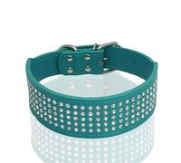 Rhinestone PU Leather Dog Collars,5 Row Diamante Bling,for Large Dogs 5cm wide,leather dog collar for large dogs large dog collar(5,XS)