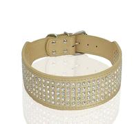 Rhinestone PU Leather Dog Collars,5 Row Diamante Bling,for Large Dogs 5cm wide,leather dog collar for large dogs(4,XS)