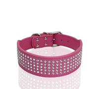 Rhinestone PU Leather Dog Collars,5 Row Diamante Bling,for Large Dogs 5cm wide,leather dog collar for large dogs large dog collar(2,XS)