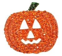 Rhinestone Pumpkin Brooch Halloween Jewelry Pin for Jacket Handbag Decorations Halloween Costume Accessories