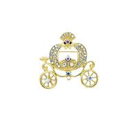 Rhinestone Pumpkin Carriage Brooch Pin for Women Girls Unisex Fashion Enamel Halloween Thanksgiving Brooches Lapel Pins Cute Fun Fall Holiday Festival Ornament Hat Bag Suit Dress Accessories Jewelry