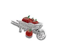 Rhinestone Pumpkin Carriage Brooch Pin for Women Girls Unisex Fashion Enamel Halloween Thanksgiving Brooches Lapel Pins Cute Fun Fall Holiday Festival Ornament Hat Bag Suit Dress Accessories Jewelry
