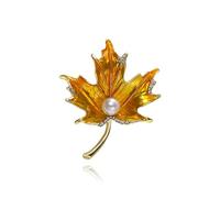 Rhinestone Pumpkin Maple Leaf Brooch Pin for Women,Thanksgiving Fall Pearl Maple Leaf Pumpkin Brooches Lapel Pins for Hat Sweater Suit Dress Trendy Enamel Pin Autumn Fall Jewelry Accessories, L, Metal