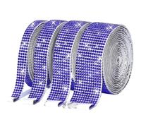 Rhinestone Ribbon 1 Yard Self Adhesive Crystal Rhinestone Sticker Diamond Ribbon DIY Rhinestones Arts Crafts Tape Car(Deep Blue,1PC_0.9CM)
