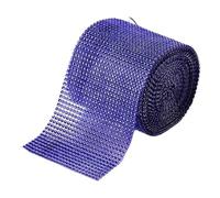 Rhinestone Ribbon 10Yards Rhinestone Ribbon Bling Diamond Mesh Wrap 24 Row for Wedding Cake Vase Decor Party Supply(Dark Blue)
