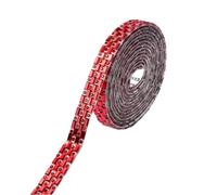 Rhinestone Ribbon 1Yard Multicolor Hot Fix Rectangle Rhinestone Tape Self Adhesive Crystal Diamond Glitter Trim Ribbon DIY Belt(Red)
