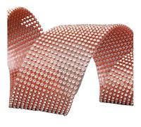 Rhinestone Ribbon Hotfix Ribbon Trim 2-15 Rows x 1.2m Multicolor for DIY Decoration(Rose Gold Crystal,8rowsx1.2meter-2.5cm)