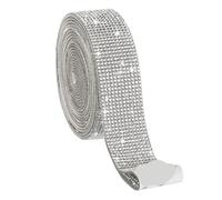 Rhinestone Ribbon Self Adhesive Rhinestone Strips Diamond Bling Crystal Ribbon Sticker Wrap for Craft Jewel Tape Roll DIY Car(Color12,1ROLL_Width 27MM (12ROW))