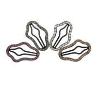 Rhinestone Snap Hair Clips Cloud Shaped 4pcs for Women and Braids | Decorative Sparkle, Secure Stray Hairs, Everyday Versatility, Birthdays Dates New Year Styling for Women