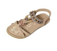 Rhinestone Spring Flat Sandals for Women Beach Boho 2026 Cutout Summer Trendy Flower Flip Flops Casual Comfortable Cutes Sexy Comfy Wedding Summer 2026 Y2K Fashion Ladies Cute