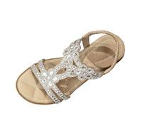 Rhinestone Spring Flat Sandals for Women Trendy Falt Beach Comfortable Dressy Summer Boho 2026 Spring 2026 Cutes Western Casual Sexy Ladies Comfort Comfy Cute Fashion