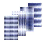 Rhinestone Stickers 1608Pcs 4 Sheets 3/4/5/6 Mm Self Adhesive Colorful Rhinestones Stickers Gem Stickers Jewels Crystal Embellishment Sheet for DIY Craft Face Eye Nails (Dark Blue,3/4/5/6mm)