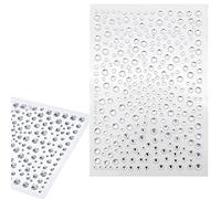 Rhinestone Stickers,325Pcs Self Adhesive Bling RhinestoneStickers,Acrylic Crystal Stick on Gems Stickers for Makeup Tears Rhinestone DIY Crafts Jewels Clothes Festival Carnival Decor(Various Sizes)