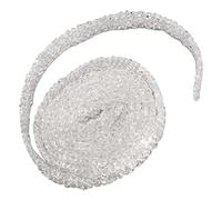 Rhinestone Strip - Transparent White Crystal Tape 5 Yards Long, Hot Fix Adhesive for DIY Crafts, Wedding Decorations, and Fashion Accessories