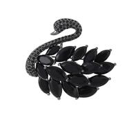 Rhinestone Swan Brooch for Women Crystal Swan Lapel Pin Charms Bird Boutonniere Corsage for Dresses Scarves Shawl Clip Bride Wedding Engagement Anniversary Banquet Party Jewelry Accessories, 1, Metal