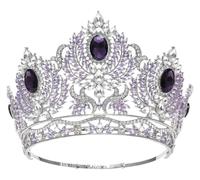 Rhinestone Tiara, Queen Tiara Multicolor Alloy Rhinestone Wedding Headband