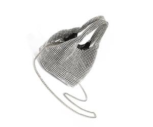 Rhinestone Tote Bag,Crystal Clutch,Sparkle Purse Clutches | PU leather,rhinestone embellished,reinforced base,compact size,suitable for parties,weddings,formal events