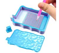 Rhinestone Tray - 10.2x6.3x1.1cm Bedazzling Organizer, Gradient Art Tools, Sorting Beads Drilling Stoning Projects Creative Crafting Indoor Desk | Nail Design Artistry Materials DIY Hobby Decorative
