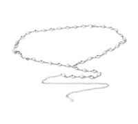 Rhinestone Trim Chain, Rhinestone Belly Chain Heart Shape Gold, Silver 90cm(Style 8)