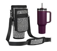 Rhinestone Water Bottle Bag, Rhinestone Water Bottle Carrier, Shiny Insulated Coffee Cup Holder with Mobile Phone Pocket, Portable Water Bottle Accessories, Insulated Cup Protective Cover with