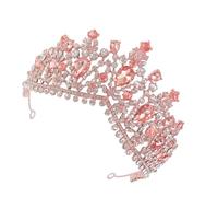 Rhinestone Wedding Crown for Bride Rose Gold Bridal Headpiece for Parties Festivals and Photography Unique Design for Stunning and