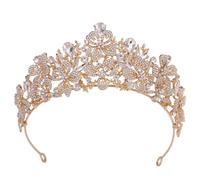 Rhinestone Wedding Headband For Bride Boho Party Pearl Hair Accessories Flower Bridal Tiara Crown C31