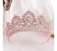 Rhinestone Wedding Tiara Crown Bridal Headdress Hair Accessories For Bride Adjustable Headpiece C1 G-11