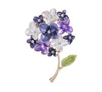 Rhinestone Wisteria Flower Brooch - Purple Elegant Corsage With Vintage Crystal - DIY Wedding Banquet Party Decoration Office Jewelry Gift