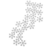 Rhinestone Zinc Alloy 20pcs Silver Embellishments Snowflake