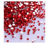 Rhinestones 1440Pcs/Pack Mix Size Black Glass Flat Back Rhinestone Glitter Diamond Non Hotfix Rhinestones for Nail Art Clothes(Light Siam)