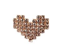 Rhinestones Alloy Heart Shape Brooch Elegant Design Corsage Pin for Evening Event Thoughtful Present Option Multi Purpose Fashion Brooch