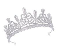 Rhinestones And Faux Pearls Hairband Crystals Bridal Headpiece Adjustable Size Crowns For Bride And Beauty Pageants Prom Queen Crown