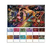 Rhinestones Art Calendar Project for Monthly Planning, A | Creative Artwork Project, Top Page Structure, Practical 2027 Planning, Wall and Desk Display Options