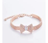 Rhinestones Cat Collar with Bling Bow Charm Shiny Crystal Pet Collar Rhinestone Adjustable Collar Necklace for Small Pet Cat Dog