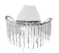 Rhinestones Cowboy Hat For Girls Sequins Rhinestones Fringe Cowgirl Hat Birthday Party Costume Accessory Cowboy With Sequins Fringe Cowgirl Costume For Women Adult Girls To Wear Western Party